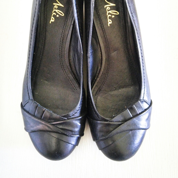Black Wedge Shoes | Low Heel - Picture 1 of 6